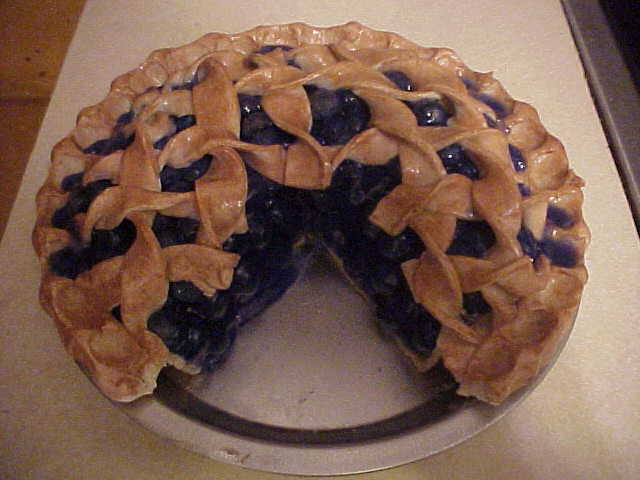 Blueberry Pie With Slice Out