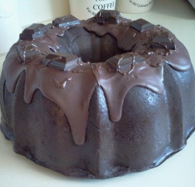 Chocolate Fudge Covered Bundt Cake
