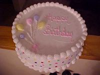 Pastel Balloons Birthday Cake