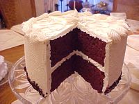 Red Velvet Cake w Slice out