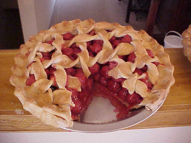 Cherry Pie With Slice Out