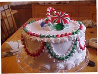 Candy Cane designed Cake