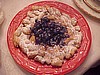 Blueberry Topped Funnel Cake
