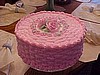 10 inch Pink Basket Weave Cake