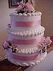 Pink Ribboned Tier Cake