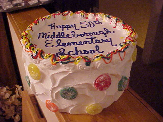 Candy decorated Announcement Cake