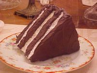 Chocolate with Cream Cake Slice