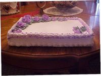 Lavender Rose Sheet Cake