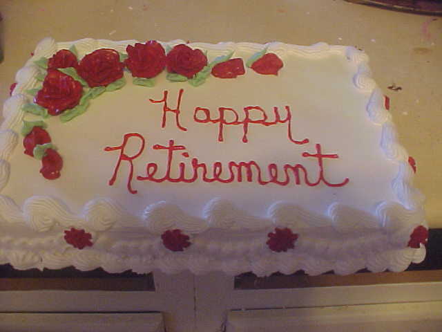 Happy Retirement Sheet Cake Shell Borders