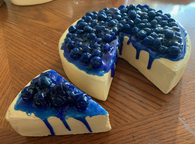 Blueberry Cheesecake with Slice out
