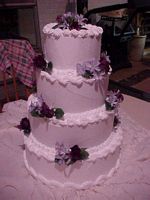 Elegant Flowered Tier Cake