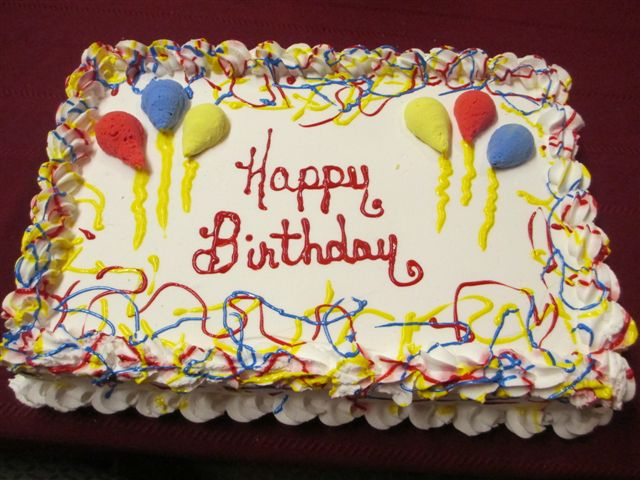 Colorful Balloons Birthday Cake 