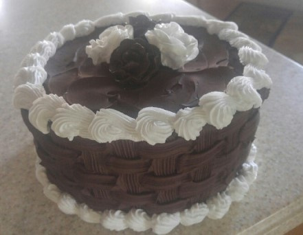 Chocolate Basket Weave Cake (See More Basket Weaves on Tier, Sheet and Unique Cakes Page)