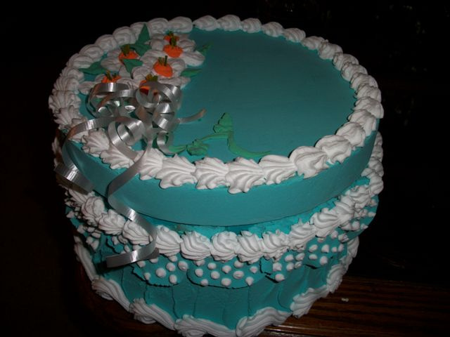 10" Balloon Party Cake Box  Aqua Blue