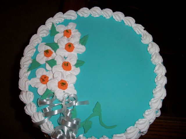 10" Balloon Party Cake Box  Aqua Blue