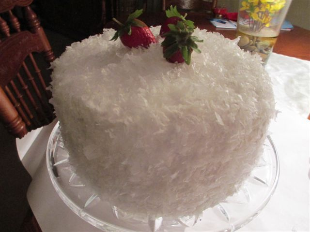 8 inch Strawberry Coconut cake