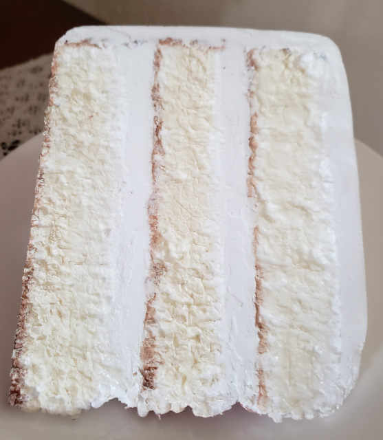 Creamy Vanilla Combo Cake Slice