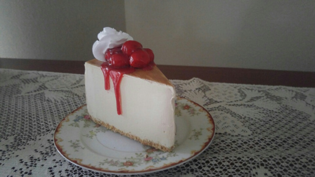 Cheesecake Topped with Cherries