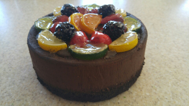 Dark Chocolate Fruit Cheesecake