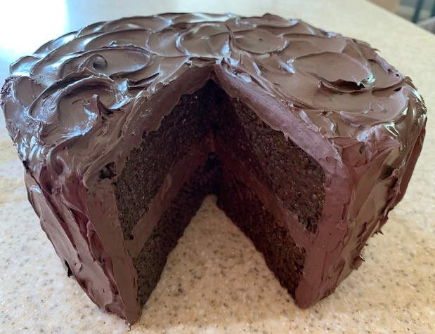 Creamy Chocolate Cake with Slice Out