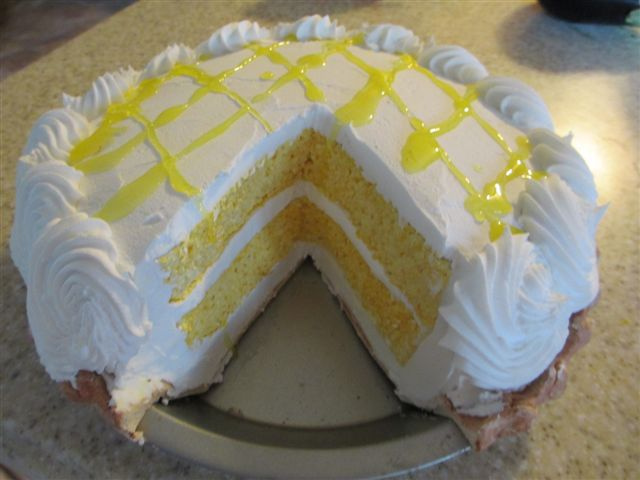 Lemon Cake Pie (See Our Cakes w Slice Out Page)
