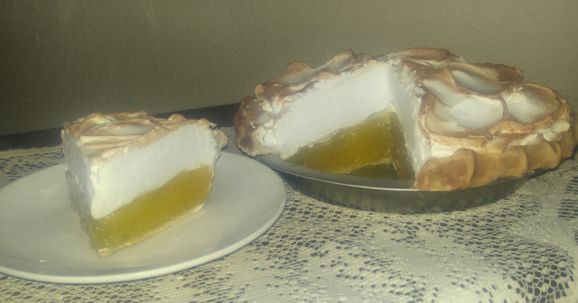 Lemon Meringue Pie with Slice Out