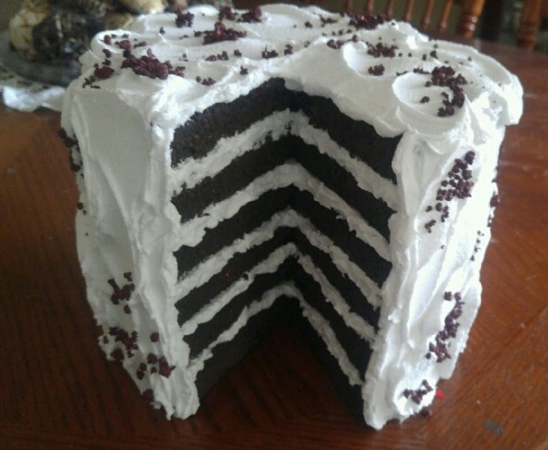 6 layer Chocolate Crumb Topped Cake