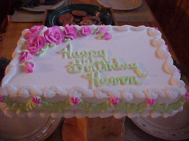 Decorative Flowered Sheet Cake