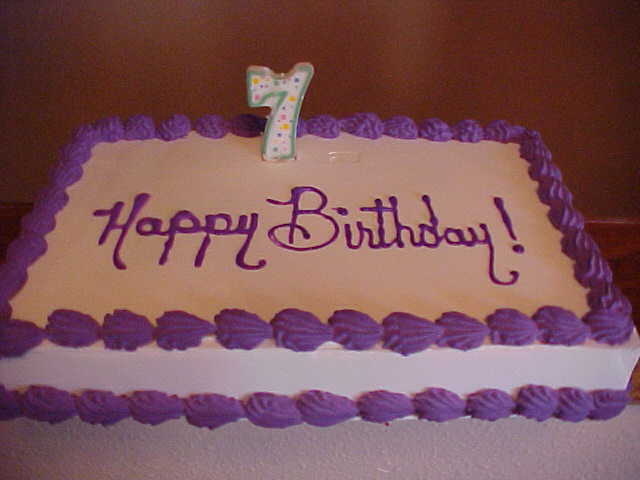 Happy Birthday w number Sheet Cake