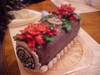 Poinsetta Log cake