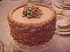 Light Chocolate Basket Weave Cake 