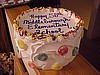 Candy decorated Announcement Cake