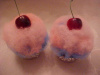 Cotton Candy Cupcakes w Cherry