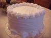 Designed White Frosted Cake