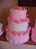 Cherished Pink and White Tier Cake