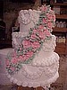 3 Tier Pink Flowered Cake