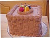 Square Chocolate Basket Weave Cake