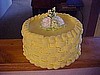 Yellow Rose Basket Weave Cake
