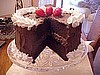 Luscious Chocolate Cake w Slice Out