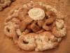 Apple Topped Funnel Cake with Dollop