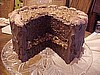 German Chocolate Cake w Slice out