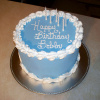 Blue and White Cake used for Signature Theatre