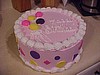 Girl Balloons and Shapes Birthday Cake