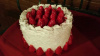 Strawberry Topped Coconut Cake 9 inch