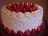Strawberry Topped Coconut Cake 11 inch