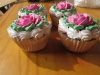 Strawberry Rose topped Cupcakes