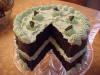 Mint Cake With Slice out