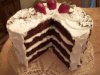 Bakery Chocolate Cake w Strawberries on Top