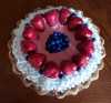 Strawberry and Blueberry Cream Pie