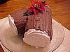Traditional Poinsetta Log cake